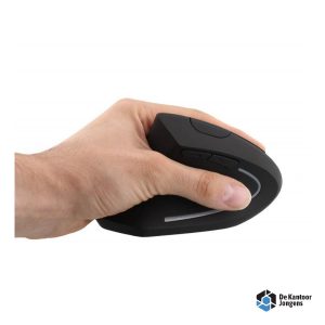 MWERGOVLEFT – ERGO LINE ergonomische muis verticaal, draadloos, zwart – linkshandig