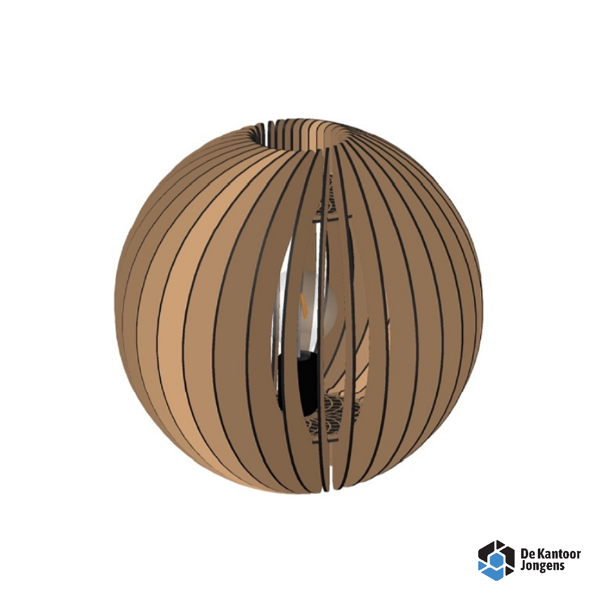 Decowood Tafellamp Orb Bruin