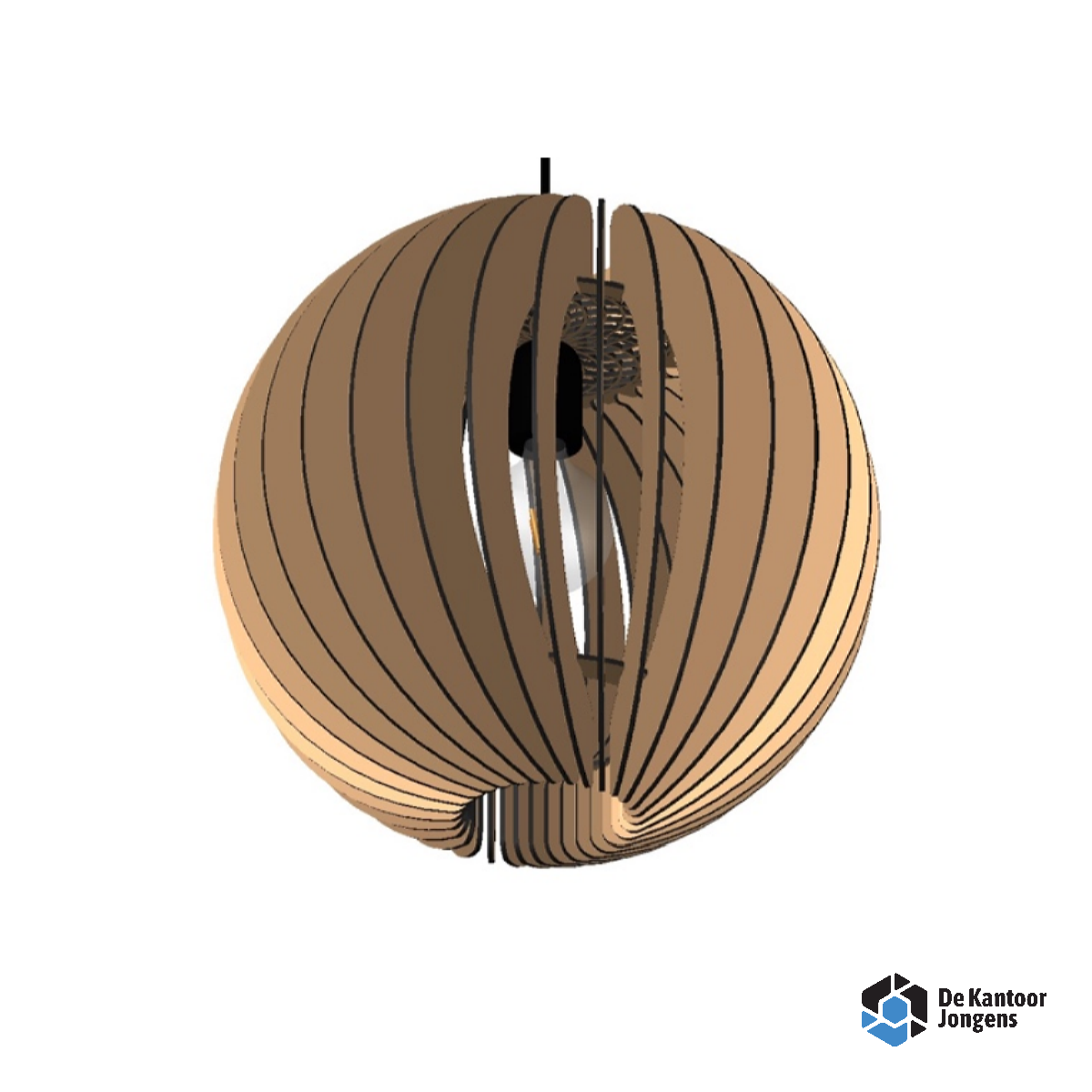 Decowood Hanglamp Orb Bruin