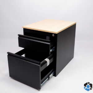 Ladeblok Basic 2 lades zwart
