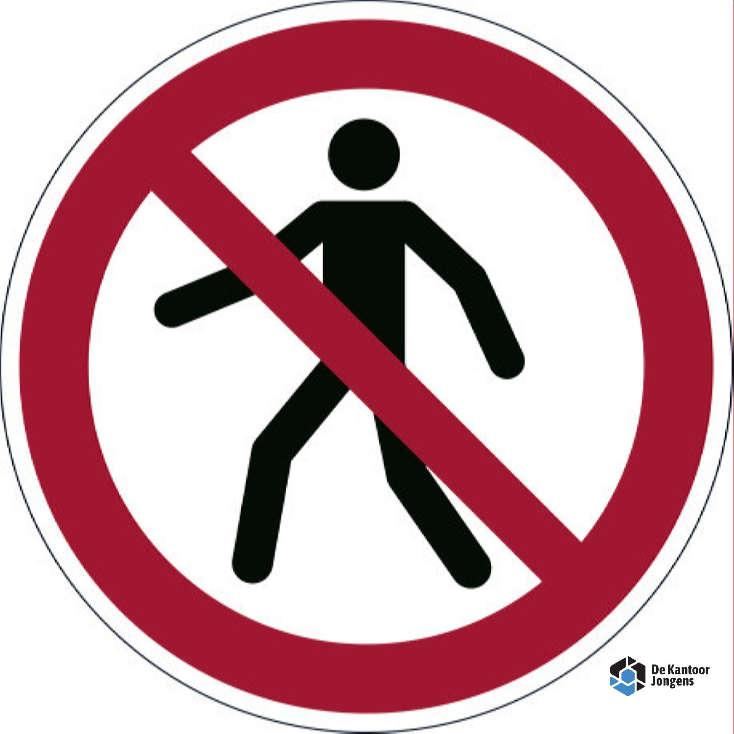 Vloersticker inzake veiligheid "Voetgangers verboden" - Afbeelding 1