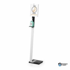 Vloerstandaard voor handgel, met infobord