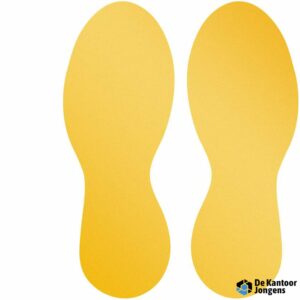 Durable vloersticker voet Geel
