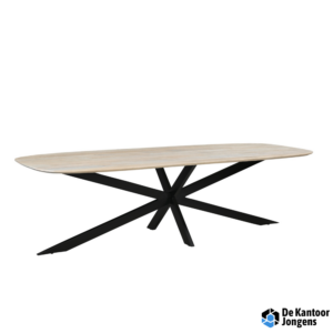 Vergadertafel Harper spinpoot - Deens ovaal