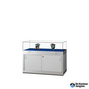 SDB Tafelvitrine TGV 250 1000 zilver met onderkast en gasdrukveren