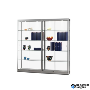 SDB Vitrine Basic GPC-1976 met LED plafondspot | Zilver