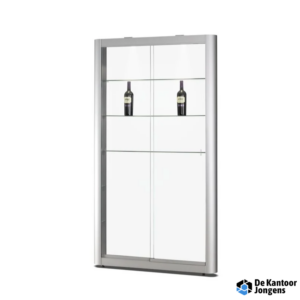 SDB Vitrine Basic Serie 150 Wandvitrine | Zilver