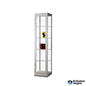 SDB Vitrine stofdicht V8 400 zilver met LED plafondspots