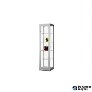 SDB Vitrine stofdicht V8 500 zilver met LED plafondspots