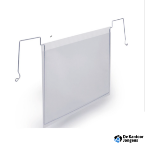 Hoes met ophangbeugel A5 liggend formaat PP  50 stuks/doos