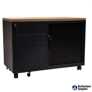 Verrijdbaar ladeblok met schuifdeurkast