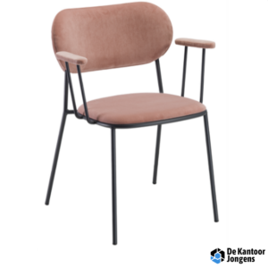 Hailey/Nuta full armstoel - Gestoffeerde stoel met vierpoot frame en armleggers