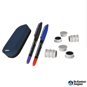Basic starterpack voor whiteboard | 1 Wisser | 2 Stiften | 10 Magneten