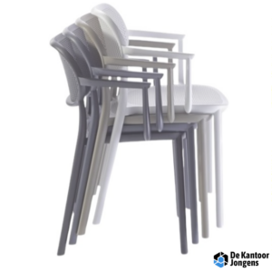Hailey/Nuta Armstoel - Stapelbare kunststof terrasstoel met armleggers