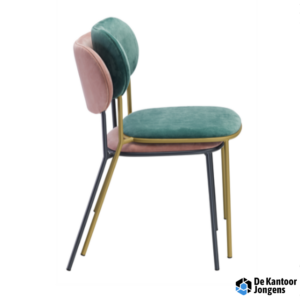 Hailey/Nuta full - Stapelbare, gestoffeerde stoel met vierpoot frame