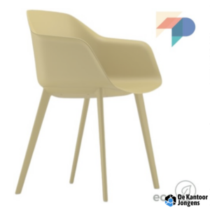 Vento arms - stoel met ruime kunststof kuip met armleggers en kunststof 4-poot frame