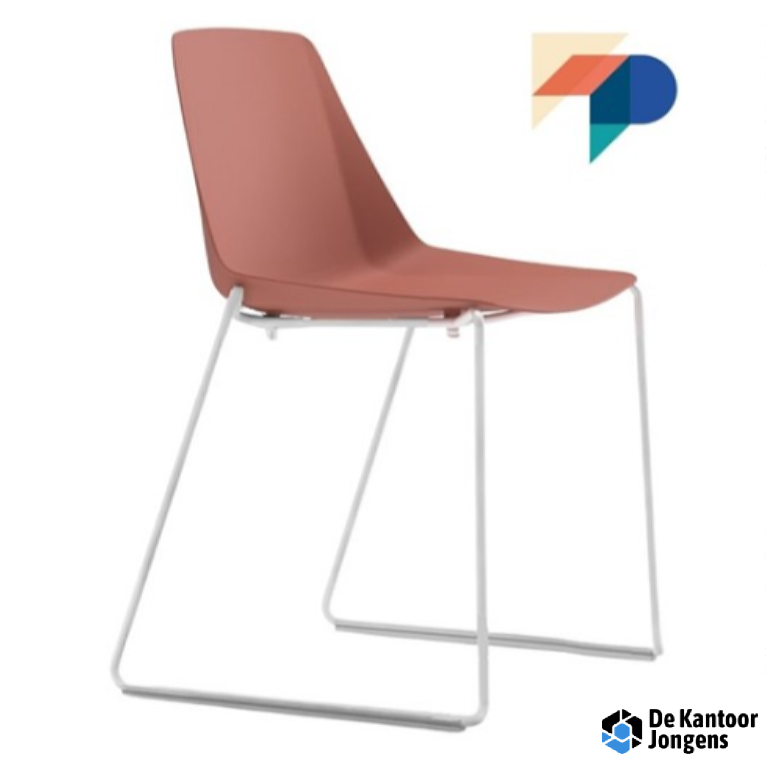 Vento SL - stoel met ruime kunststof kuip en metalen slede frame - Afbeelding 1
