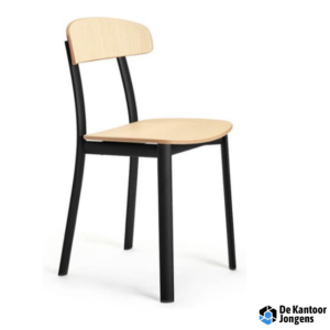 Feluca - vierpootsstoel, frame staal, zit en rug hout